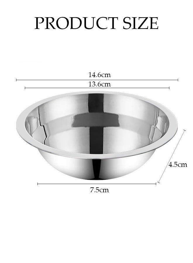 DUNISO طقم أطباق قطط 4 قطع، أطباق تغذية من الفولاذ المقاوم للصدأ، مغذيات للحيوانات الأليفة للقطط والجرو، أطباق غير قابلة للانزلاق للطعام أو الماء - Image 2